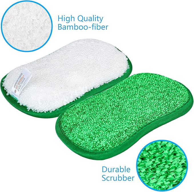 Kitchen Dish Sponge Scrubber Non Scratch, Dishcloth No Odor Reusable Washable - Image 2
