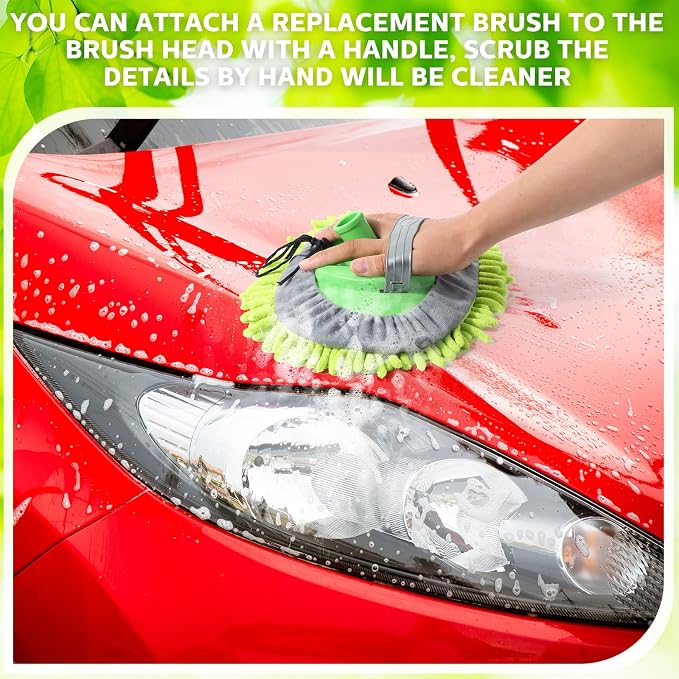 Layhit 5 Pcs Car Wash Mitt Set, Brush Not Included, Microfiber Mitt Cleaning - Image 5