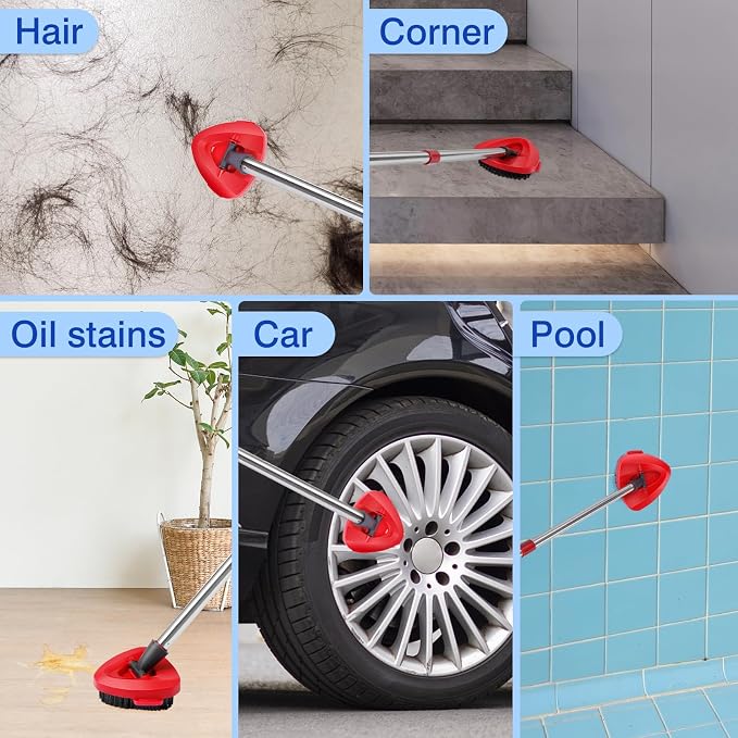 Mop Replacement Heads 6 Pcs & 1 Scrub Brush & 1 Base Combo, Spin Mop - Image 5