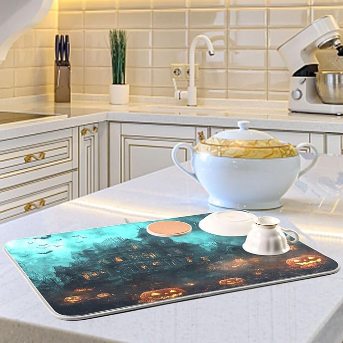 Halloween Castle Dish Drying Mat - Image 7