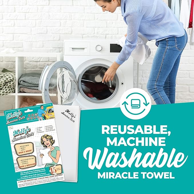 Molly's Marvelous Cloth, Streak-Free, Lint-Free Microfiber Cleaning Cloth - Image 6