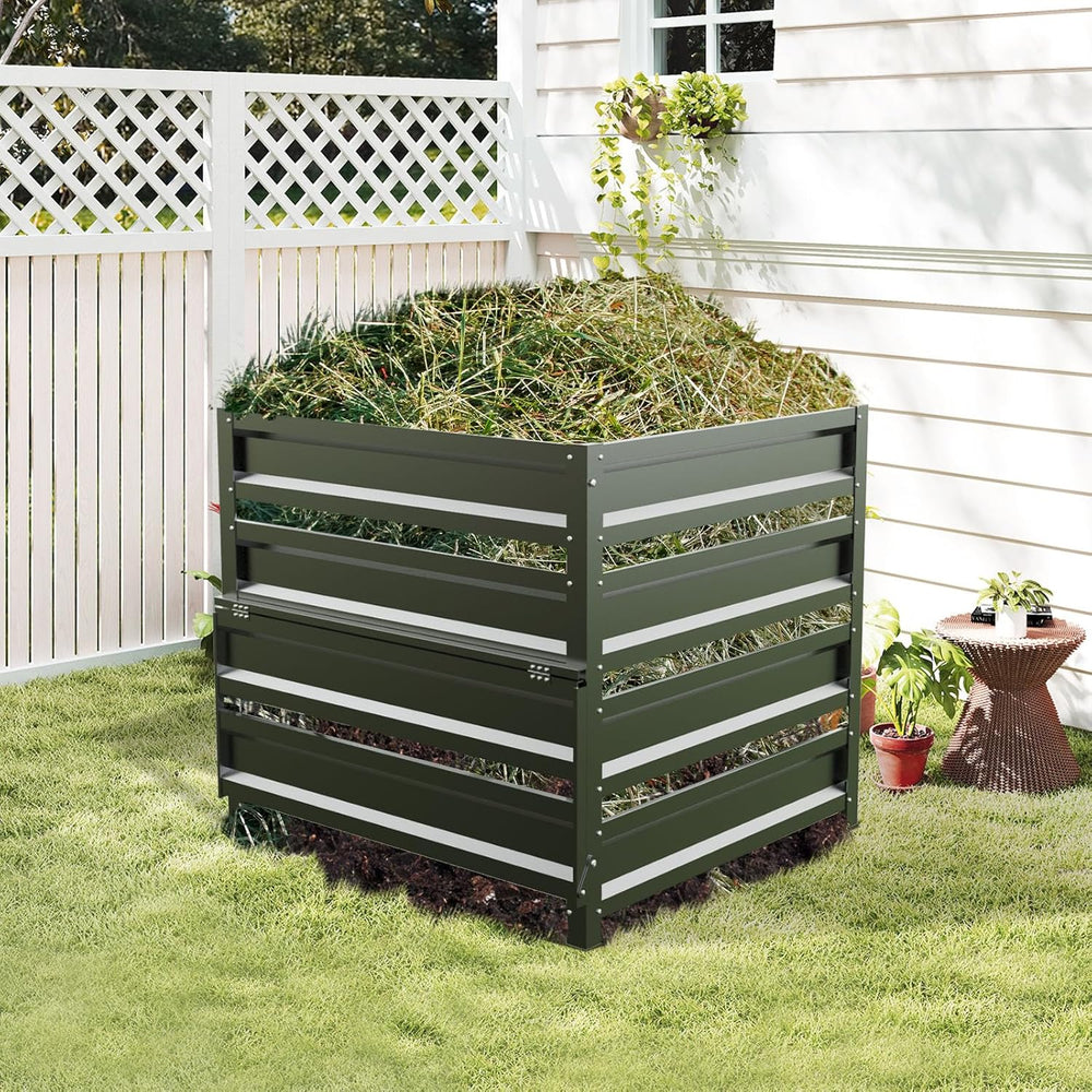 Compost Bin Outdoor -285 Gallon Metal Mesh Rust-Proof Coating Composter