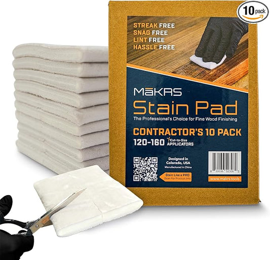 MāKRS Stain Pad, Cut-to-Size Staining Pads, Streak-Free Applicator, Micro Brush by MaKRS