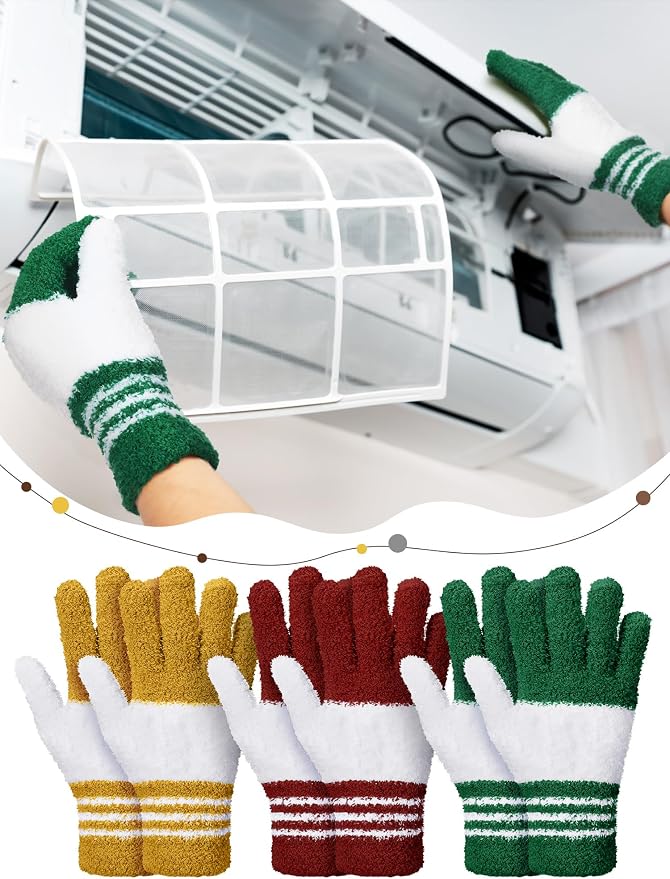 Patelai 3 Pairs Microfiber Plant Dusting Gloves Leaf Cleaning Gloves - Image 4