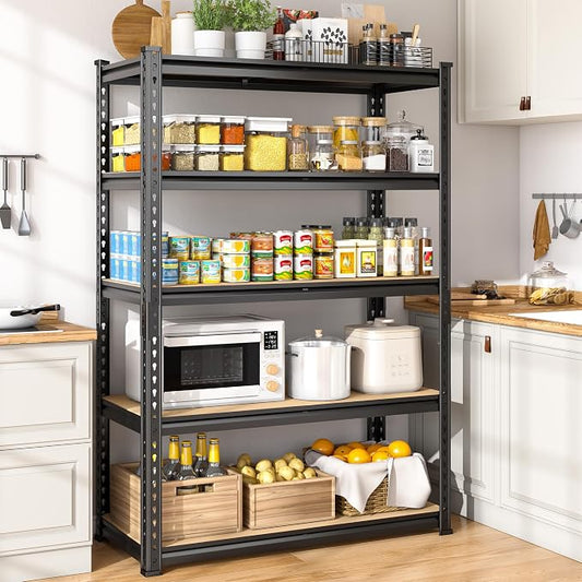 5-Tier Storage Shelves, 1980LBS Adjustable Pantry Shelves, Metal Shelving Unit - Image 2