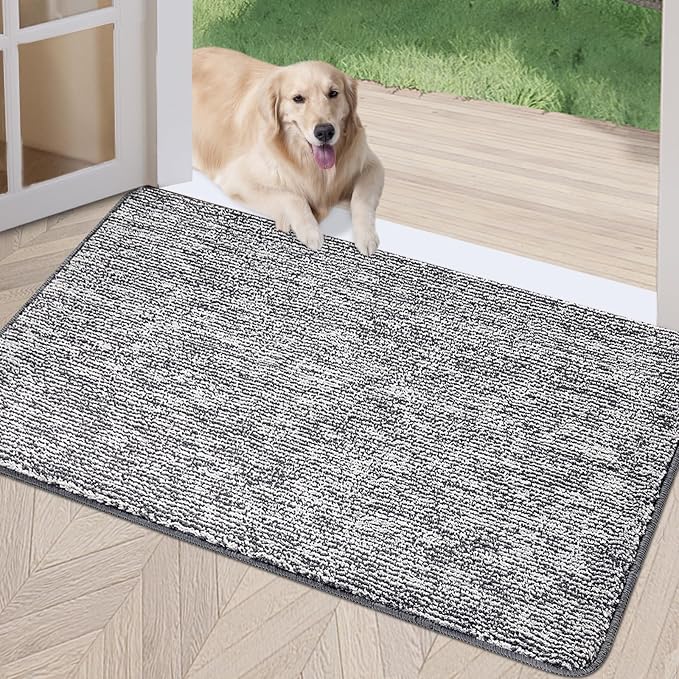 REFETONE Indoor Doormat, Front Door Mat 32"x48" Absorbent Rubber Backing Non by Refetone