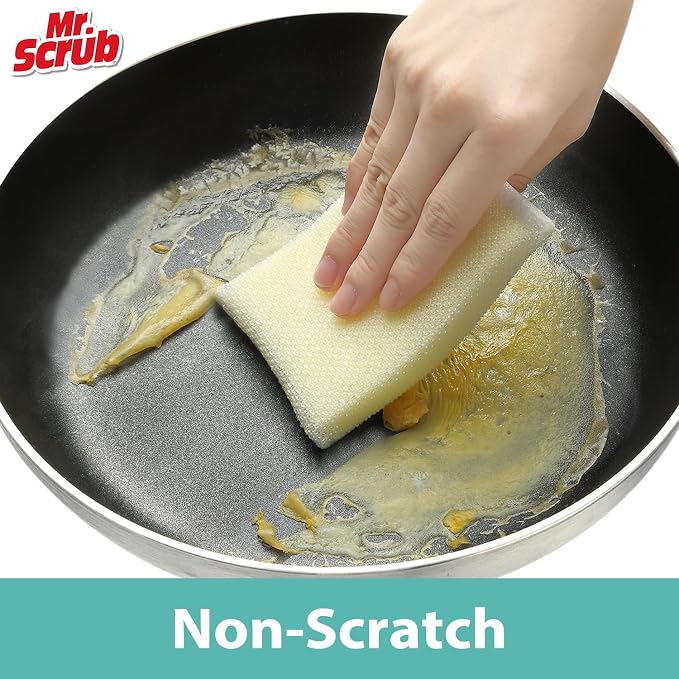 Sponges Kitchen Scrub Dish Sponge Scouring Pad, 6 Pads Cleaning Brush - Image 3