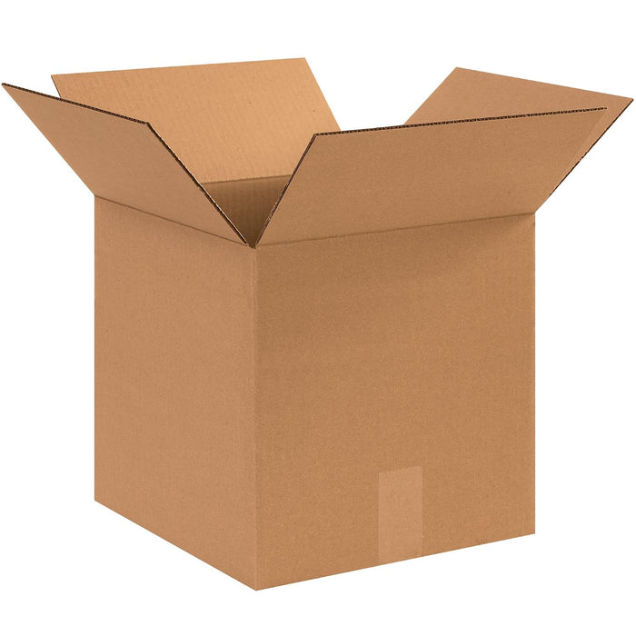 BOX USA HD1212 Heavy-Duty Single Wall Corrugated Cardboard Box 12" L x 12" W x 12" H, Kraft, For Shipping, Packing and Moving (Pack of 25)