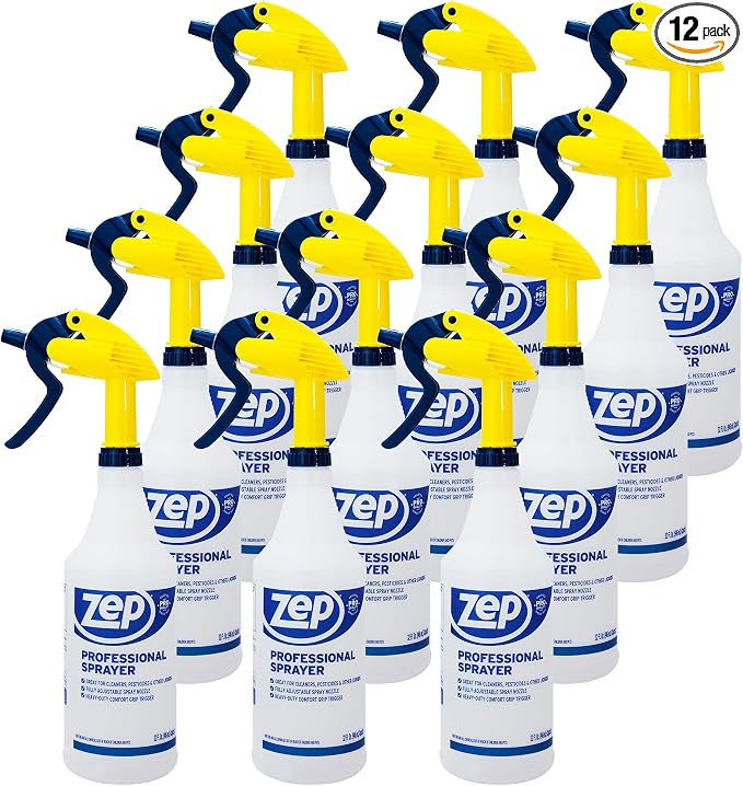 Zep Professional Sprayer Bottle - 32 oz - HDPRO1 - Versatile Adjustable Nozzle by Zep