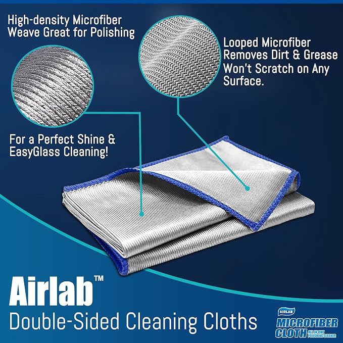 Streak Free Miracle Cleaning Cloth Easy Clean Pack of 8-12" x 16" Microfiber - Image 3