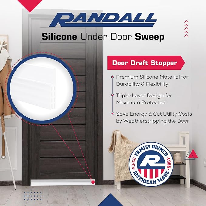 Adhesive Backed Door Draft Stopper – Silicone Under Door Sweep - Image 5