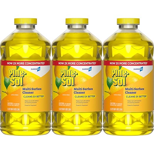 Pine-Sol Multi-Surface Cleaner, 2x Concentrated Formula, Lemon Fresh, 80 Fl Oz by Clorox