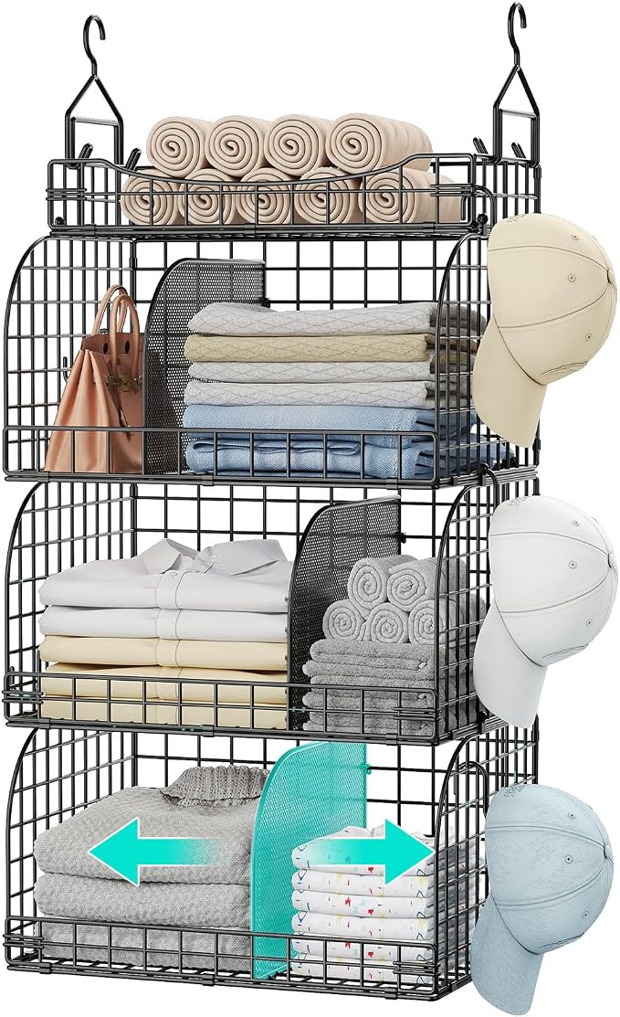 HapiRm Hanging Closet Organizer Storage