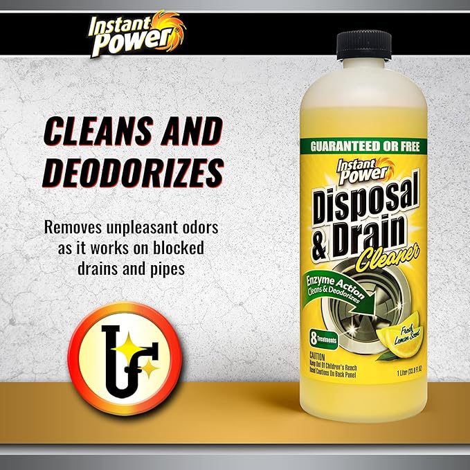 Instant Power Disposal and Drain Cleaner – Liquid Enzyme Clog Remover, Cleans - Image 2