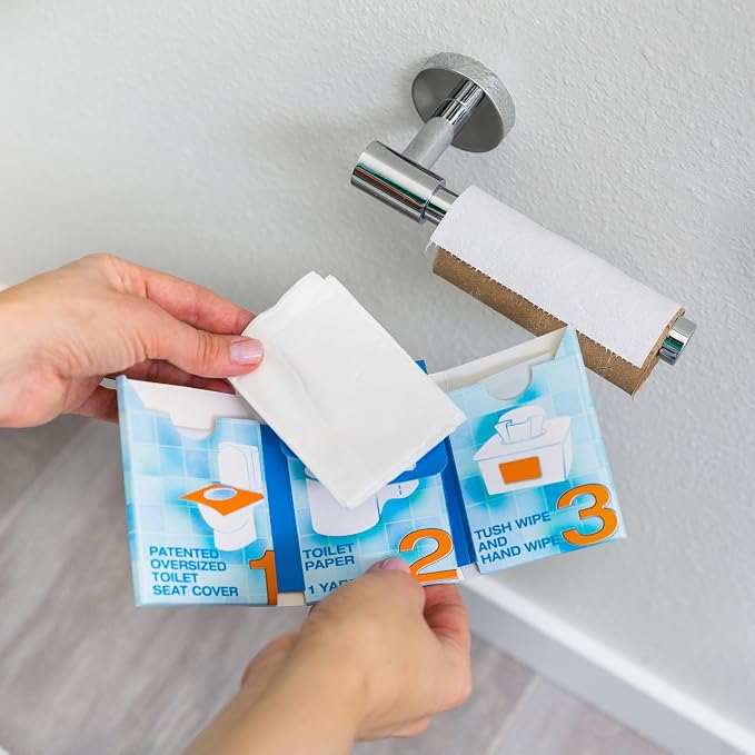 The Restroom Kit Great for travel Portable Disposable Oversized Toilet Seat - Image 7