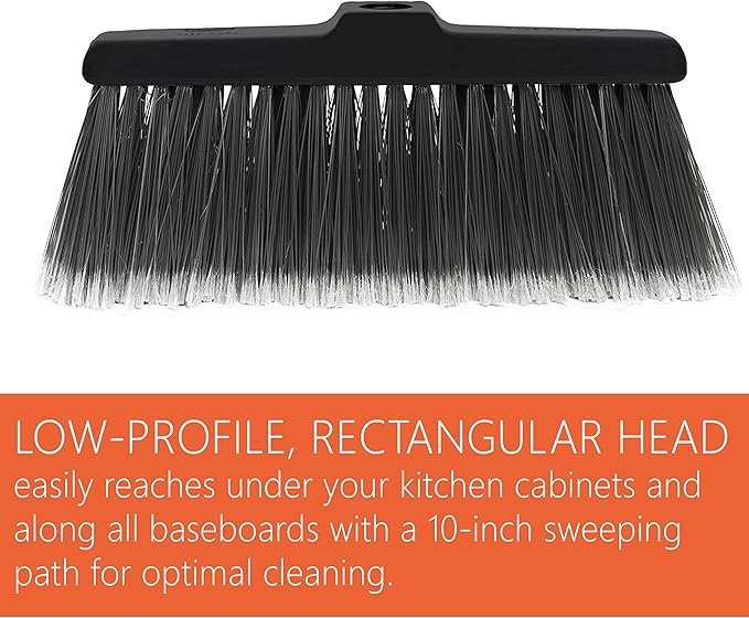 Black Kitchen Broom with Adjustable Handle - Image 3