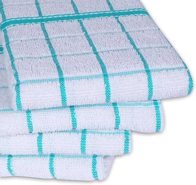 AMOUR INFINI Terry Cotton Kitchen Towels 4-Pack - Image 2