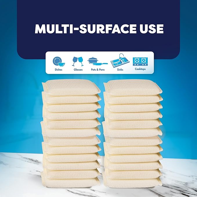 24 Pack Scrub Sponges Kitchen by SCRUBIT, Non-Scratch Cleaning Sponges - Image 3