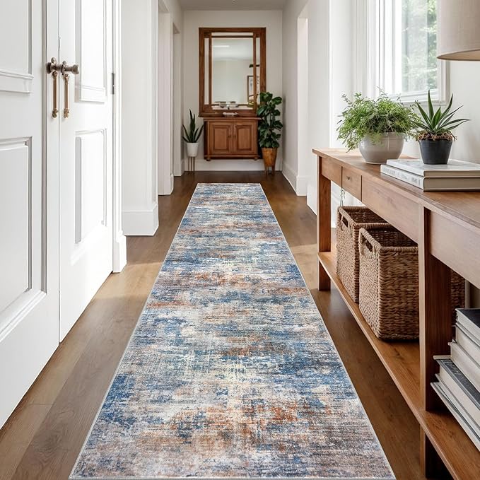 IOHOUZE Abstract Runner Rug 2x12 Ft Washable Runners - Image 8