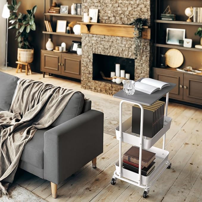 Simple Houseware 2-Tier Rolling Utility Cart - Image 5
