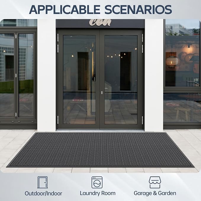 Amyracel Indoor Mat All Season Weather Outside Door Mats, Low Profile Doormat - Image 6