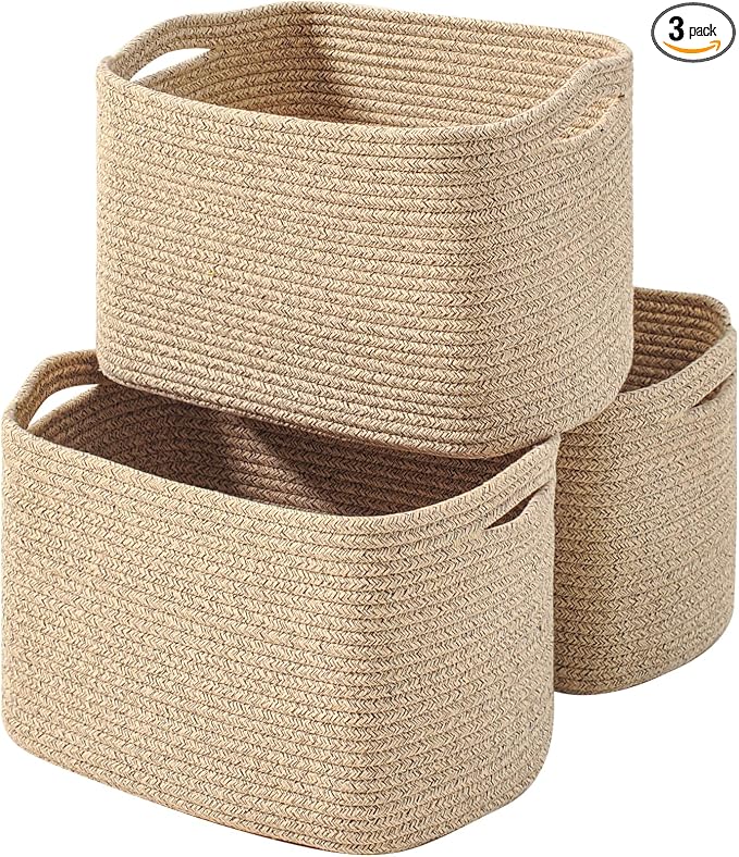 Decorative Storage Baskets for Organizing Shelves, Toy Basket for Nursery by ICERZCZ