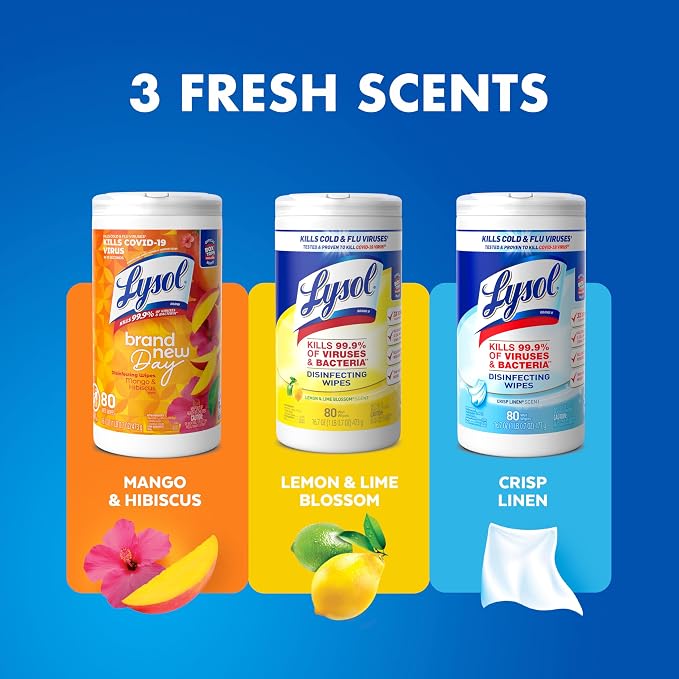 Lysol Disinfectant Wipes Bundle, Dorm Room Essentials, - Image 2