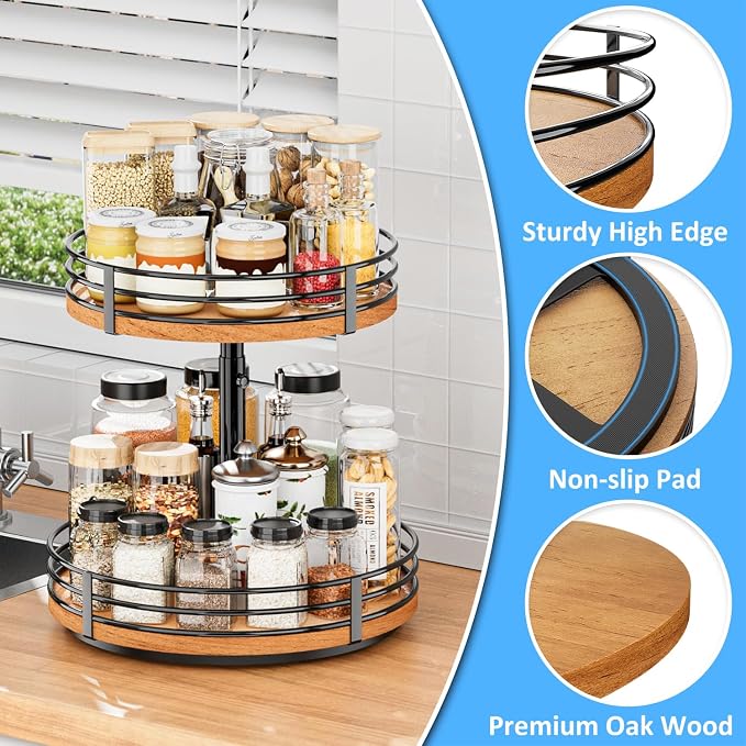 Lazy Susan Turntable Organizer Adjustable - Image 4