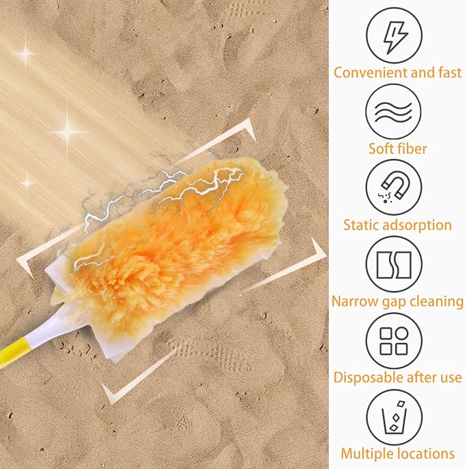 10 Count Heavy Duty Duster Kit for Swiffer Duster, Unscented Disposable Dusters - Image 2