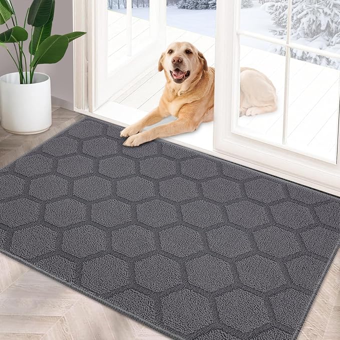 FONEYI Indoor Door Mat, Entrance Rug 24" x 36" Non-Slip Rubber Backing by FONEYI