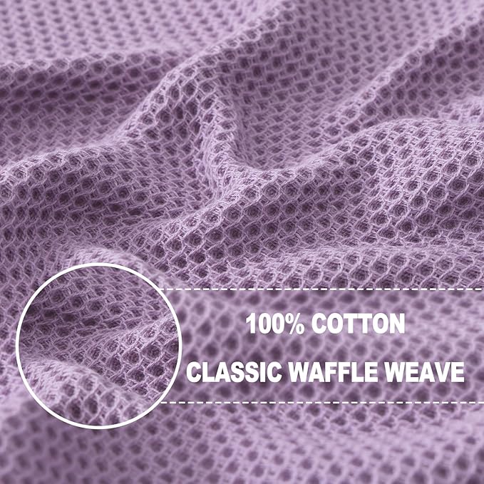 Homaxy 100% Cotton Waffle Weave Kitchen Dish Towels, Ultra Soft Absorbent Quick - Image 2