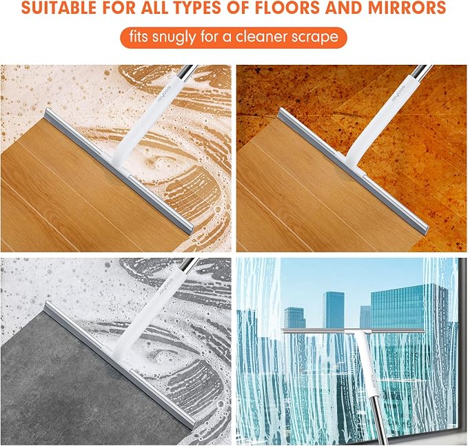 Rubber Floor Squeegee for Smooth Surface Concrete Floor, Tile Floor, Heavy Duty - Image 5