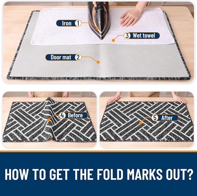 OLANLY Large Indoor Door Mat, 59x35 Inch, Dirt Resistant and Absorbent - Image 8