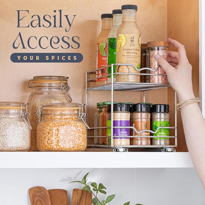 Pull Out Cabinet Organizer for Spices, Cans - Image 7