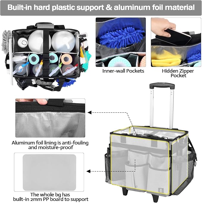 Extra large Rolling Cleaning caddy bag - Image 4