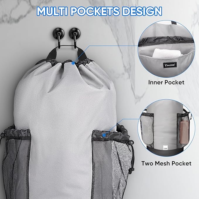 BALEINE 120L Laundry Bag Backpack, 900D Oxford Fabric Large Travel Laundry Bags - Image 3