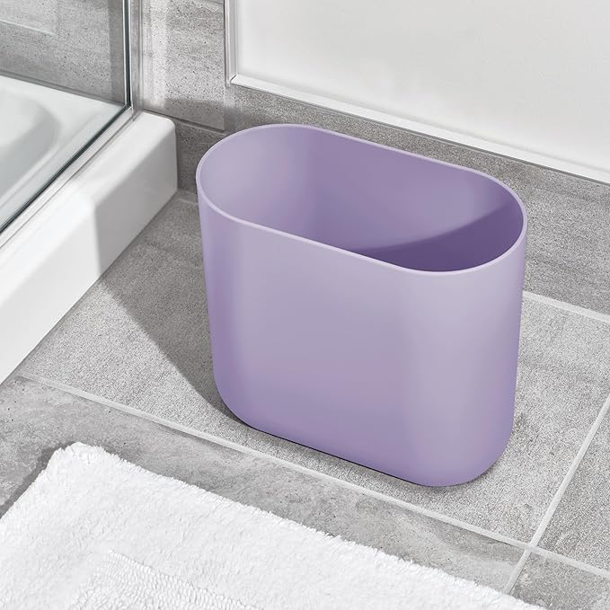 iDesign Small Oval Plastic Trash Ideal - Image 3