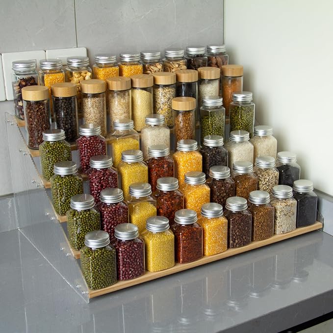 nianfeng Tiered Spice Rack, 6-Tier Spice Pantry Kitchen Cabinet Organizer - Image 7