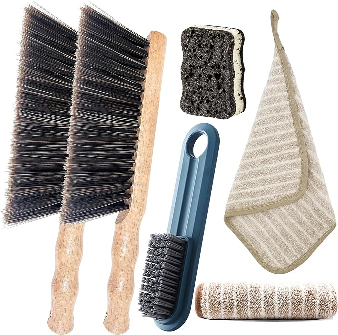 6Pcs Hand Broom Brush Beech Wood, Dust Brush, Duster by L%C3%96RW-L%C3%80NY