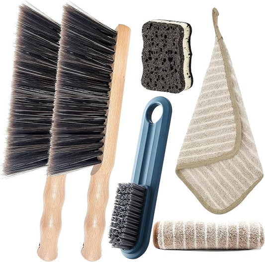 6Pcs Hand Broom Brush Beech Wood, Dust Brush, Duster by L%C3%96RW-L%C3%80NY