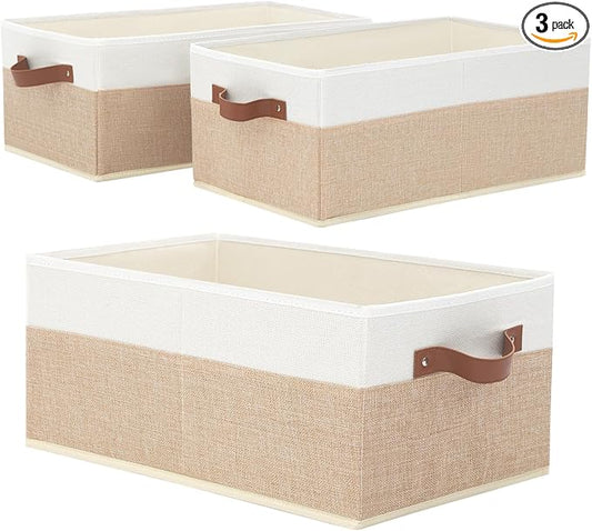 Closet Organizer Bins 3 Pack, Large Storage Bins by Gowee