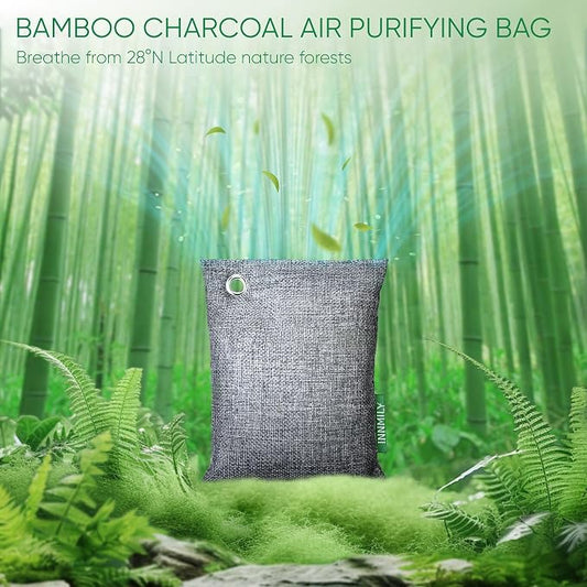 Activated Charcoal Odor Absorber, Large 4x200g w Hooks Nature Odor Eliminator - Image 2
