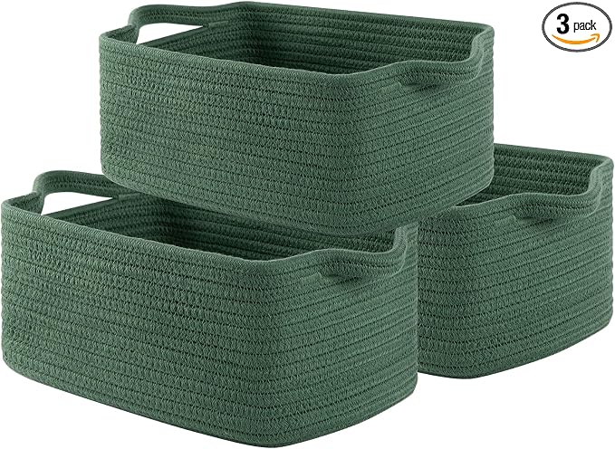 OIAHOMY Cotton Rope Woven Baskets by MasterofSpaceOptimization