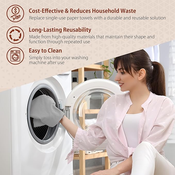 H4N Microfiber Cleaning Cloth Roll, 85 Pack Micro Fiber Wash Cloths - Image 7