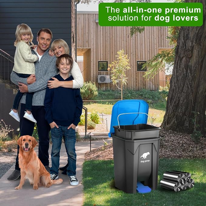 Dog Poop Trash Can Outside, 20L/5Gallon Dog Waste Trash Can - Image 7