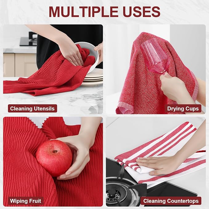 Homaxy Premium Kitchen Towels, Large Cotton 380 GSM Kitchen Hand Towels - Image 4