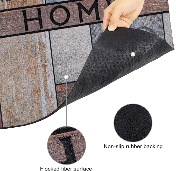 CHICHIC Welcome Door Mat 18x 30 Inch Front Doormat Outdoors - Image 4