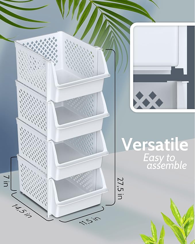 TidyFriend Plastic Stackable Bins - Image 3