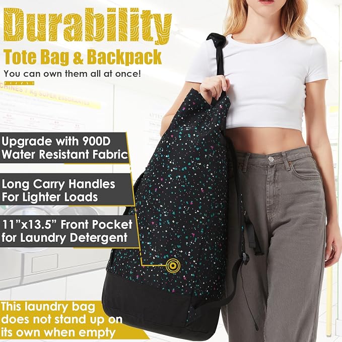 College Laundry Bag, 115L Extra Large Laundry Backpack - Image 2