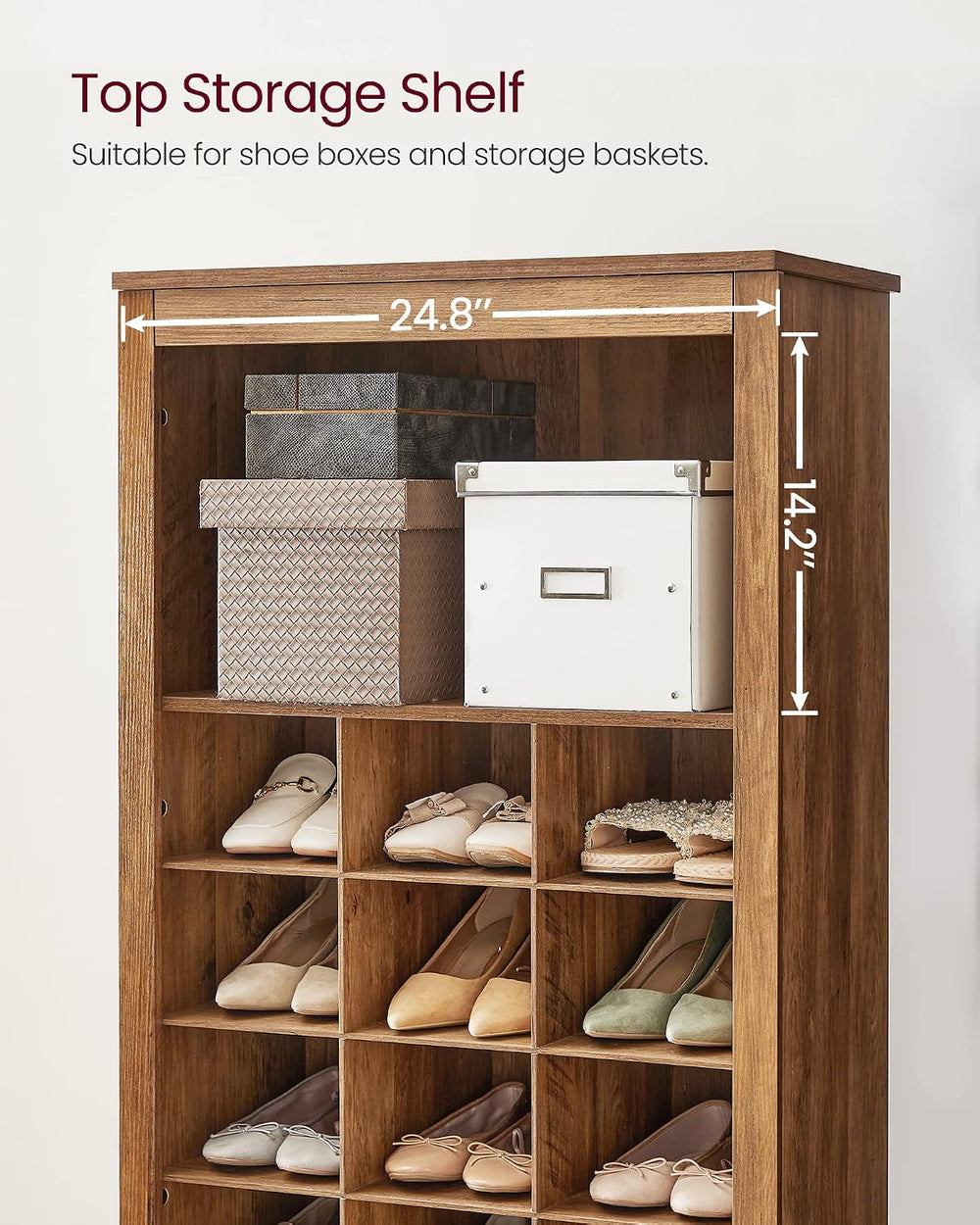 VASAGLE Tall Shoe Storage Cabinet, 10‑Tier, Holds Up to 30 Pairs of Shoes